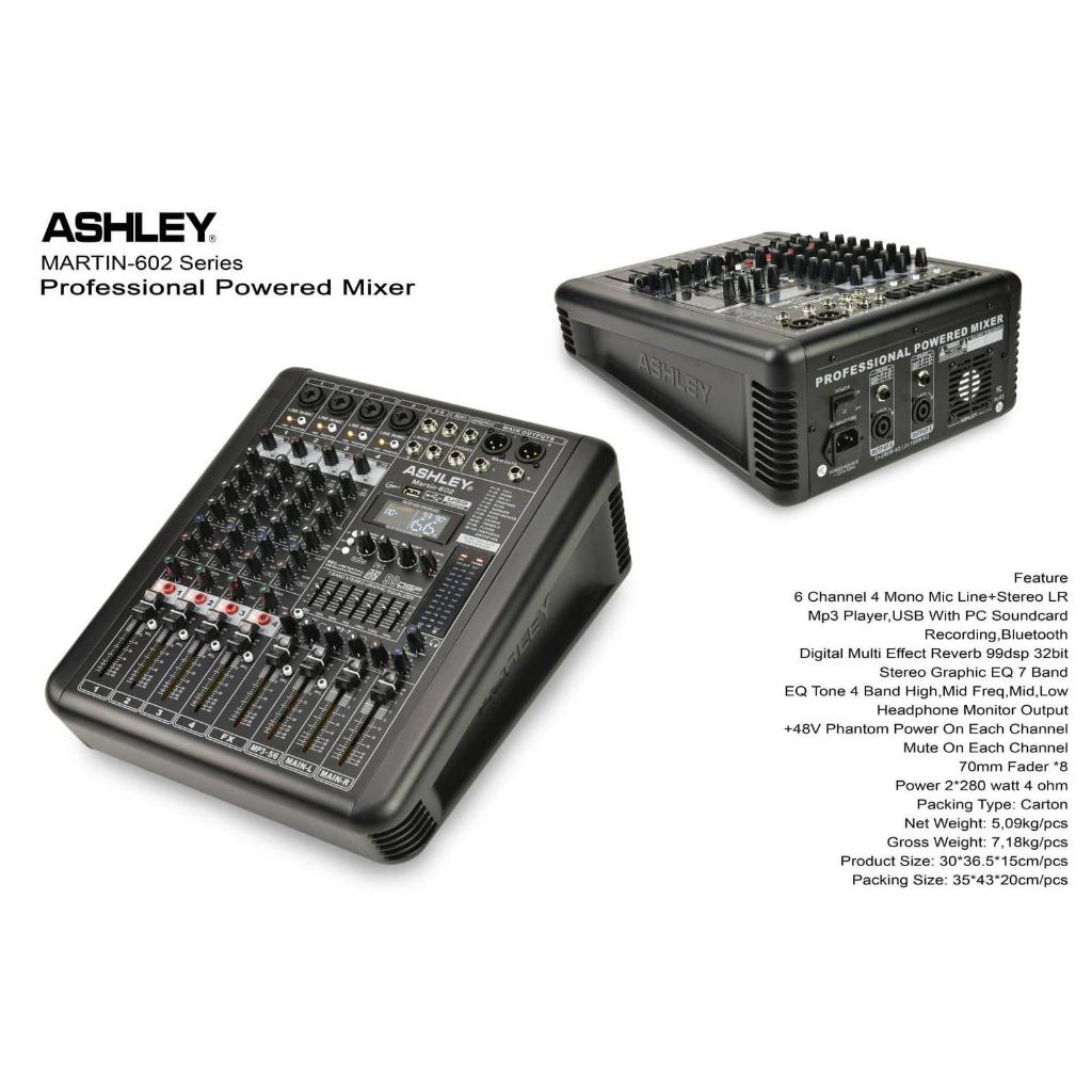 MARTIN-602 POWER MIXER 6 CHANNEL ASHLEY ORIGINAL / POWER MIXER 6 CHANNEL / MARTIN602 ASHLEY