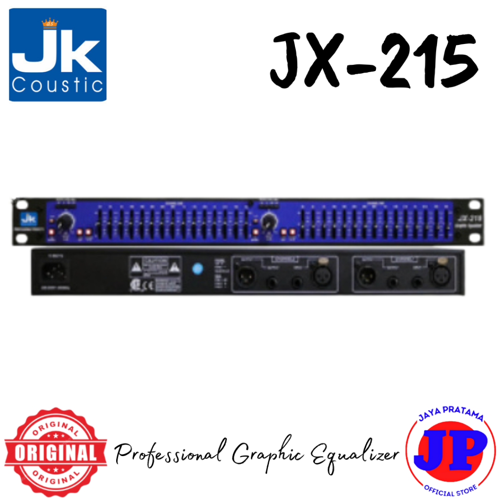 JK Coustic JX215 Graphic Equalizer Original Garansi Resmi JX-215