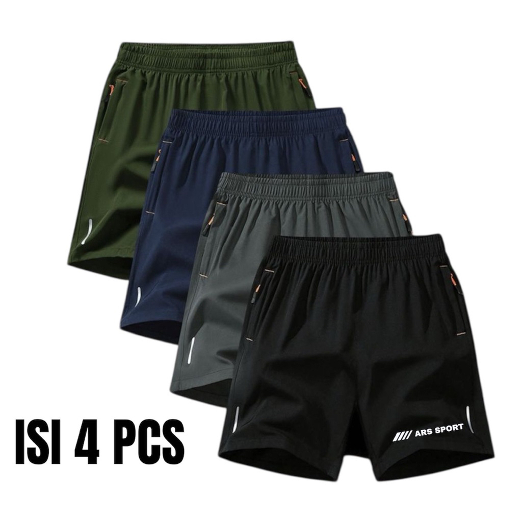 paket 4 pcs celana pendek pria dewasa//celana pendek pria distro//celana pendek olahraga pria