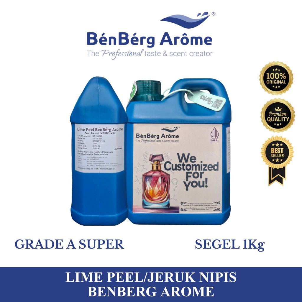 LIME PEEL/JERUK NIPIS GRADE A SUPER By BENBERG 1Kg
