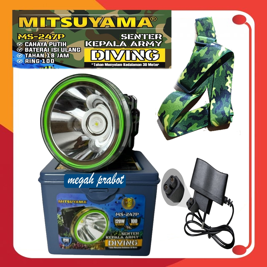 Mitsuyama MS-247P Headlamp 120W 6000mAh Waterproof