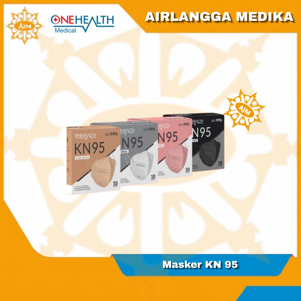 Masker 5 Ply Per Box isi 10 Pcs OneHealth KN95 Masker BFE 99%