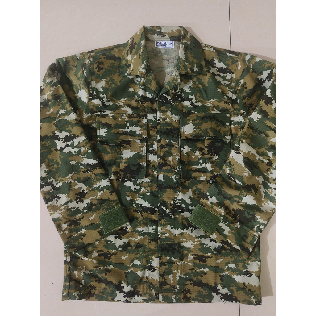 Baju Pdl tni sage green terbaru micropoly wol micropoly