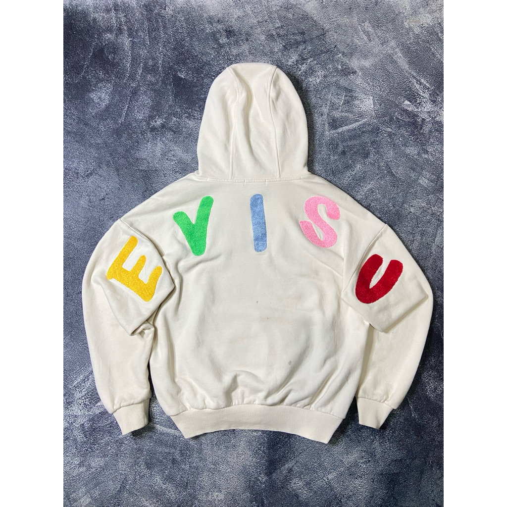 hoodie evisu big logo towel rainbow