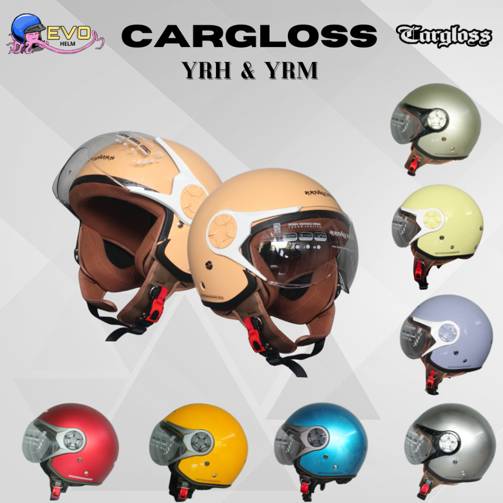HELM CARGLOSS YRH HIJAB & YRM NON HIJAB ORIGINAL HALF FACE TERLARIS, CARGLOSS HELMET OFFICIAL STORE