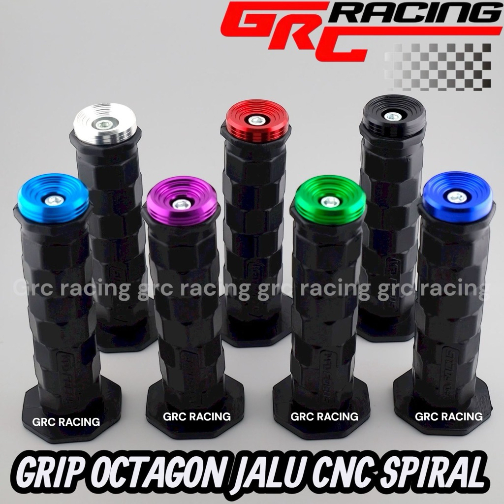 Paket handgrip octagon set jalu heng spiral cnc import universal semua  motor kualitas terbaik merk 