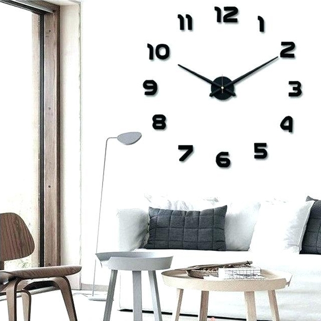 Jam Dinding 3D DIY Angka Latin Minimalis - Jam Dinding Raksasa - Jam Dinding DIY - Giant Clock - Jam