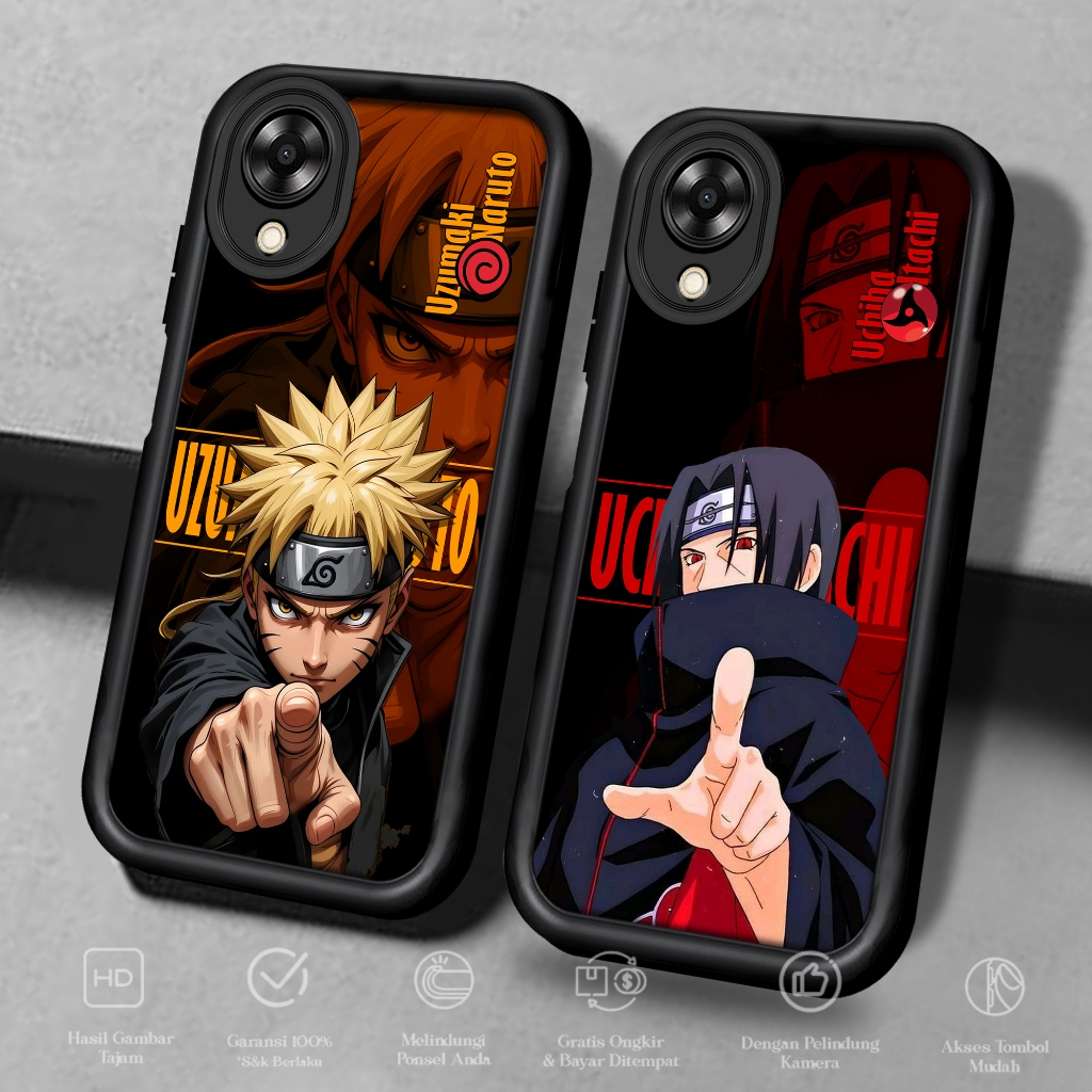 Case Premium Compatible For OPPO A17K Motif NARUTO1 Cover Handphone Casing Softcase Glossy Anti Jamu