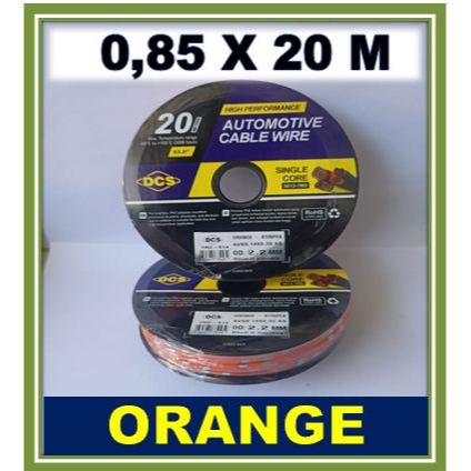 Kabel dcs 0,85 x 20 orange / kabel bintik 0,85 x 20 / kabel sepeda /  kabel 0.85 x 20 / / kabel mobi