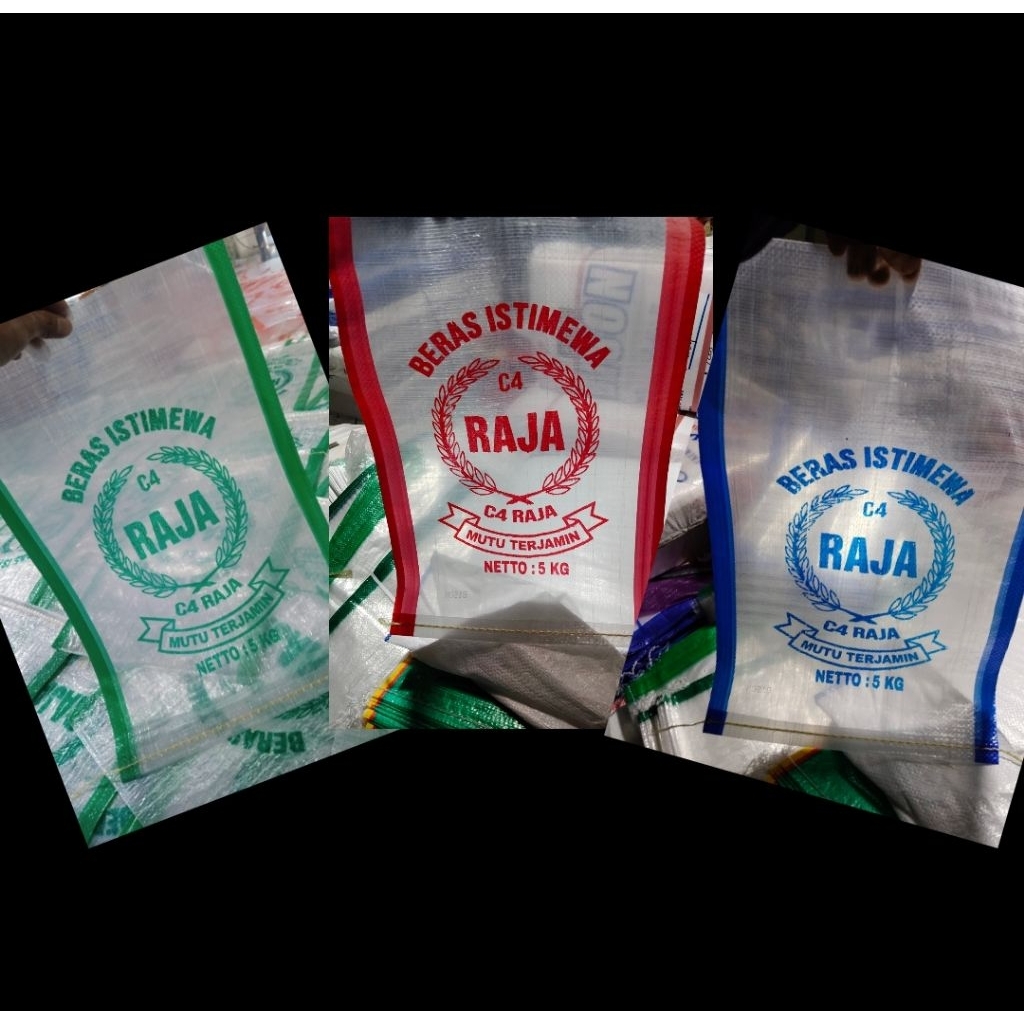 Kemasan Karung Beras Sablon 5Kg Isi 50 Lembar