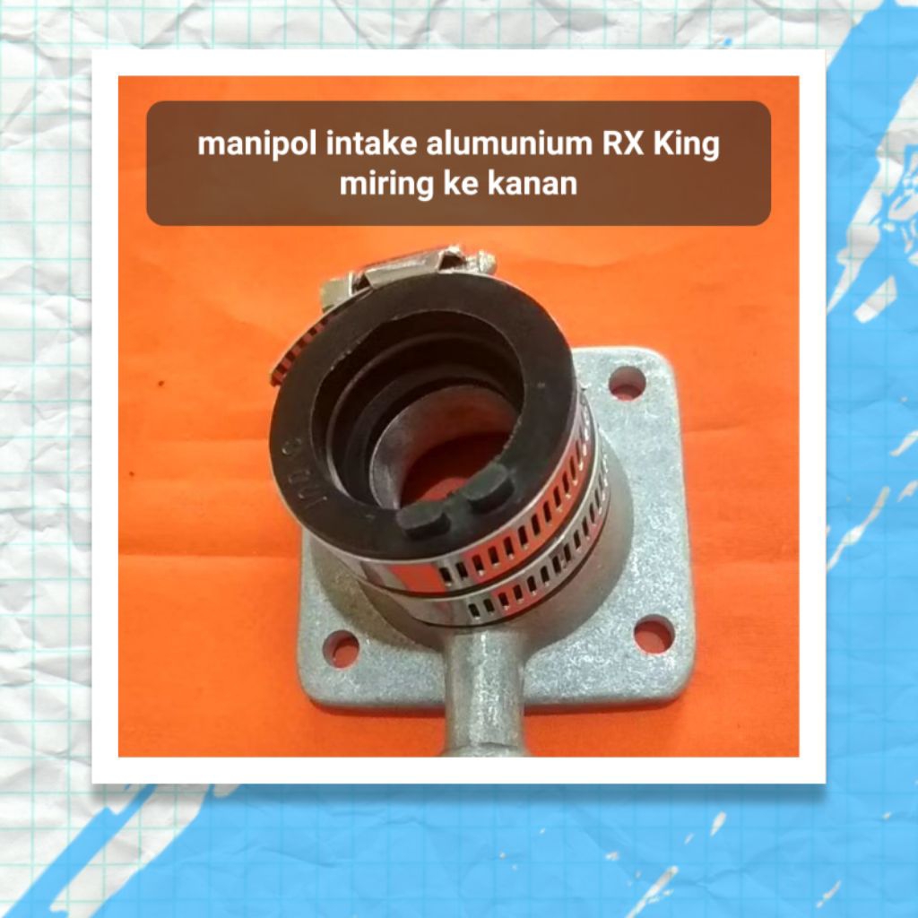Intake manipol intake alumunium RX King miring ke kanan