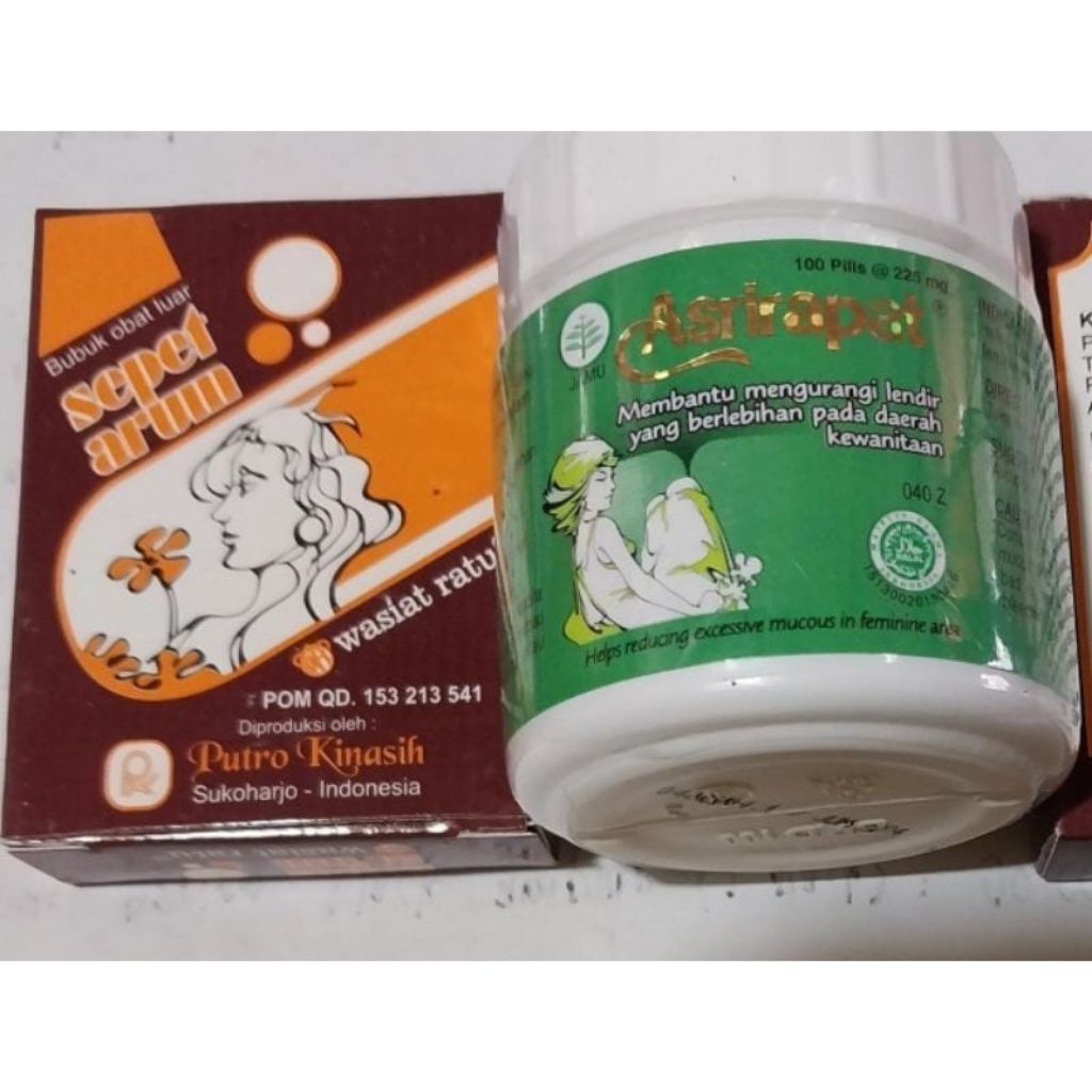 sepaket asrirapat 100 pil & sepet arum 10s serbuk cebok perapat miss v