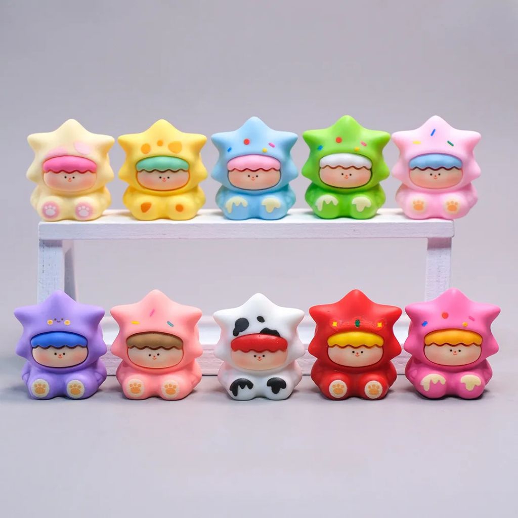 figure figur 3D gembul resin mini little star dimo roti dimo lucky cat