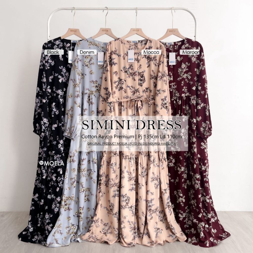 Simini Dress Gamis Jumbo Allsize Busui Premium Catton Rayon Original moela berlabel