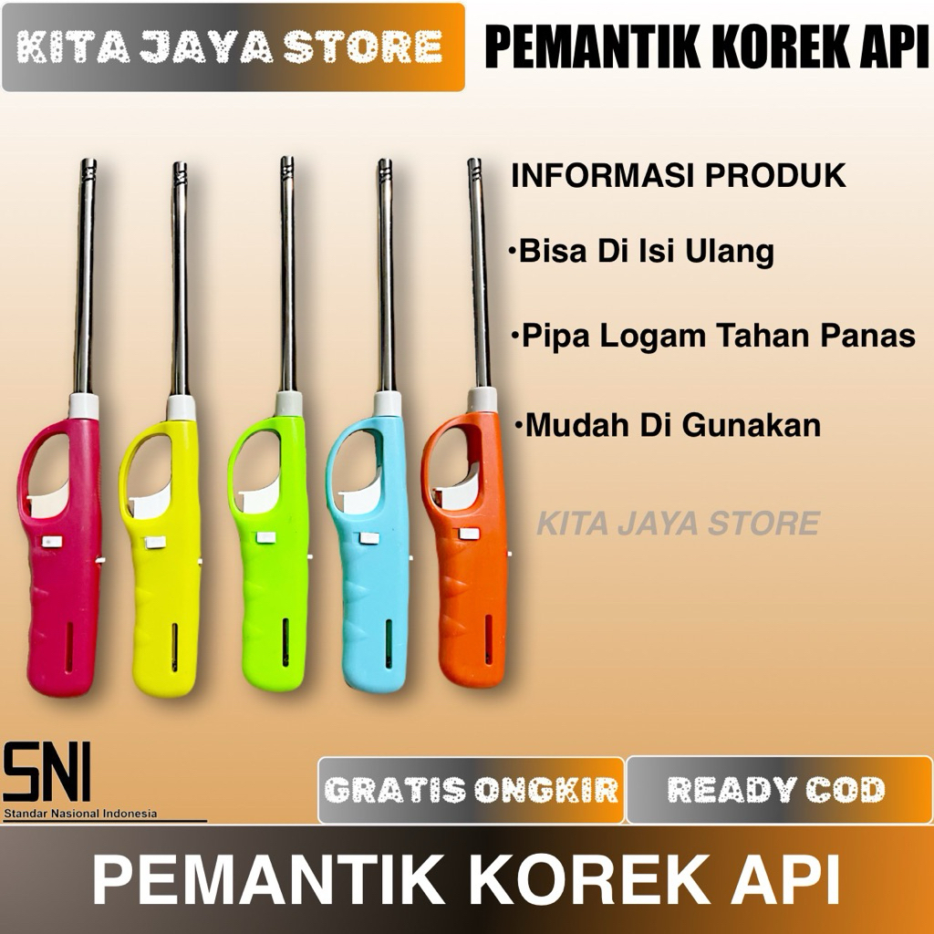 Pemantik Kompor Gas Isi Ulang Korek Api Panjang Kompor Gas
