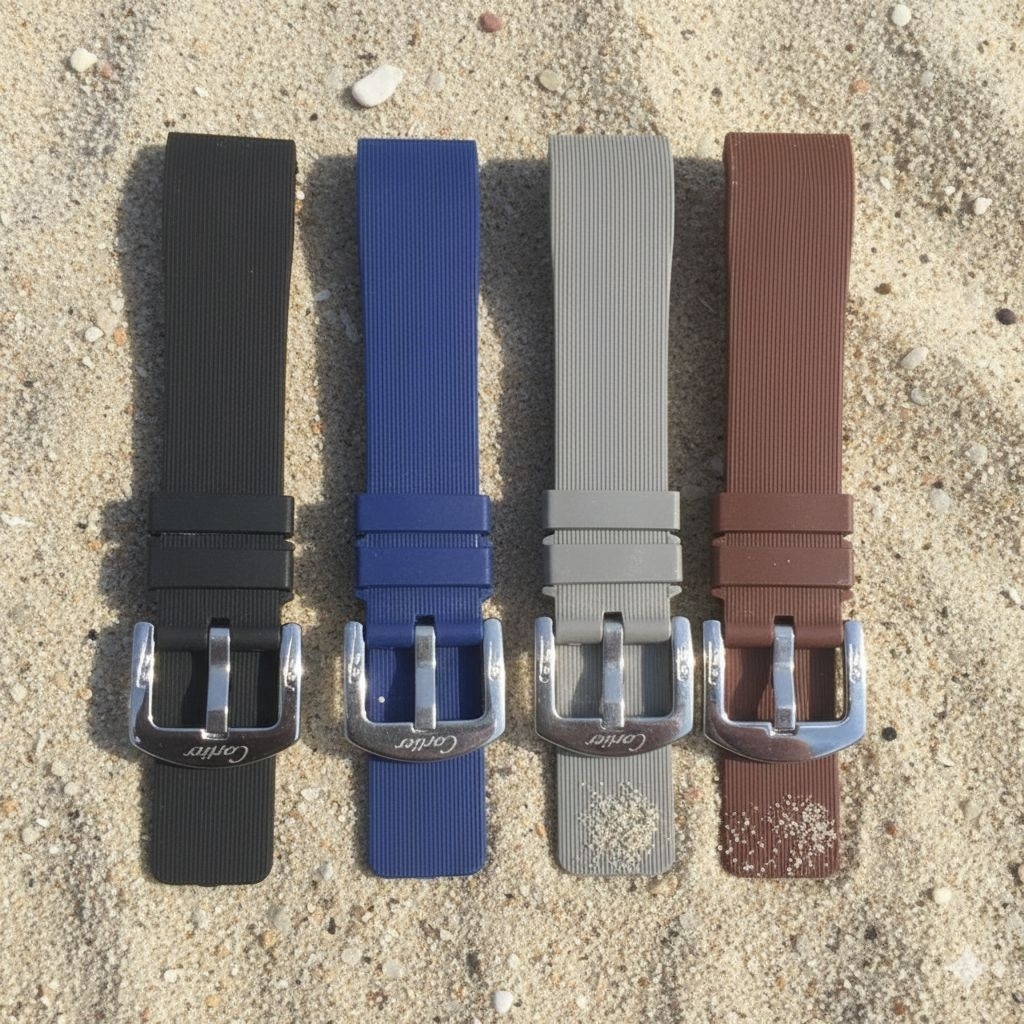 Tali jam tangan Cartier Strap Karet Rubber For jam tangan Cartier wanita ukuran 20mm