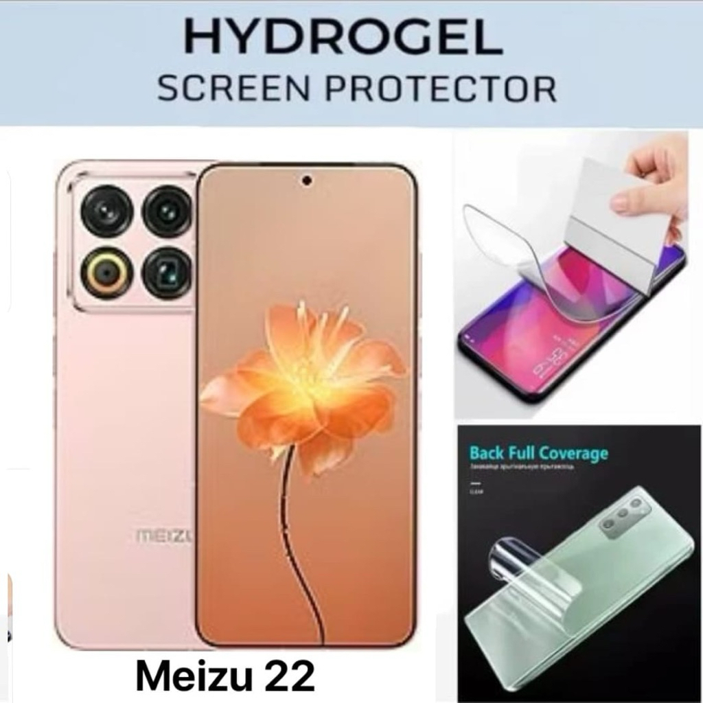 Anti Gores Hydrogel Meizu 22 Full Cover Depan Belakang Clear Matte Blue Pengganti Tempered Glass