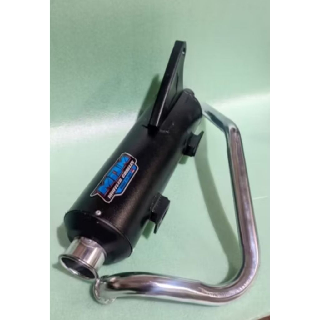 KNALPOT STANDAR RACING MDM PROJECT UJUNG SIJIRO FUL SET CROUM UNTUK MOTOR ALL METIK BEAT DELUXE.BEAT