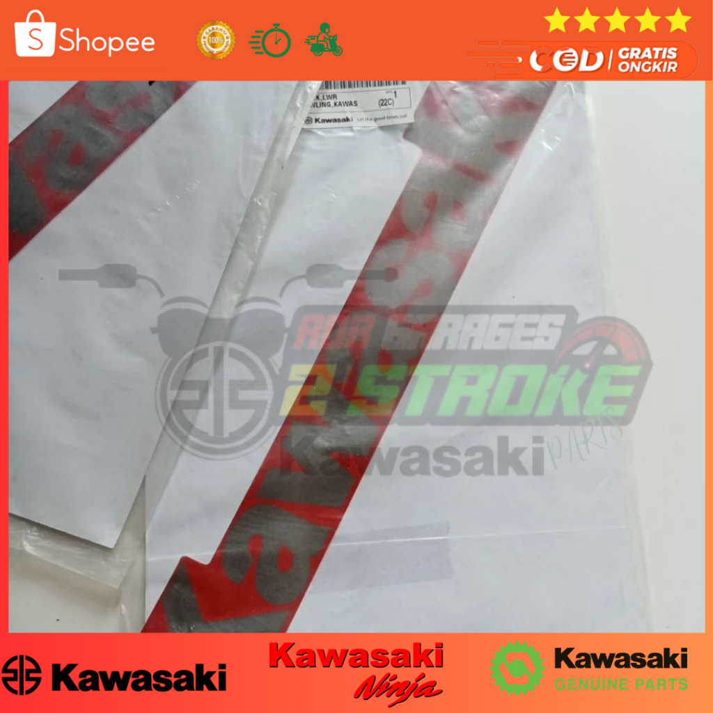 STICKER STRIPING FIRING NINJA RR OLD CBU ZX CODE PARTS 56054-0622 OLD STOCK LANGKA