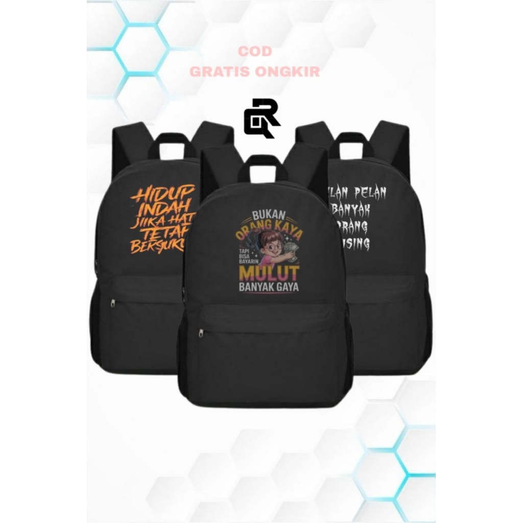 Tas Sekolah Ransel Backpack Cowok Cewek SMP SMA SMU Kuliah Murah Kent Kent kanvas Murmer Abu Kanvas
