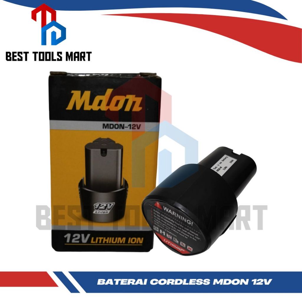 MDON Baterai 12v Cordless Lithium-ion Ukuran Kecil / ( BATTERY 12V ) Bor CORDLESS 12V MDON LI-ION BA