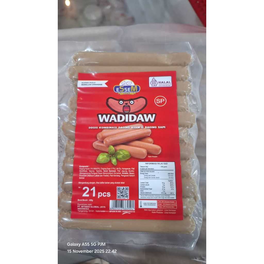SOSIS WADIDAW-SOSIS-AYAM-SAPI ISI 21PCS