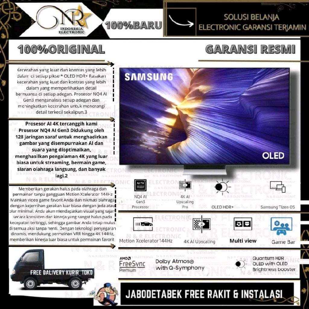 QA42S90FAKXXD) SAMSUNG 42S90F 4K SMART TV OLED 42'INCH 2025 - QA42S90F