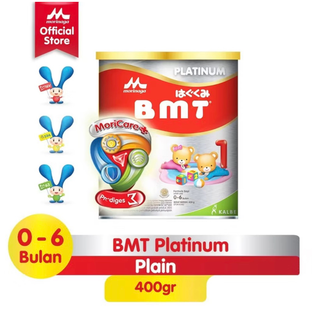 Morinaga platinum BMT 0-6 bulan susu bayi 400gr