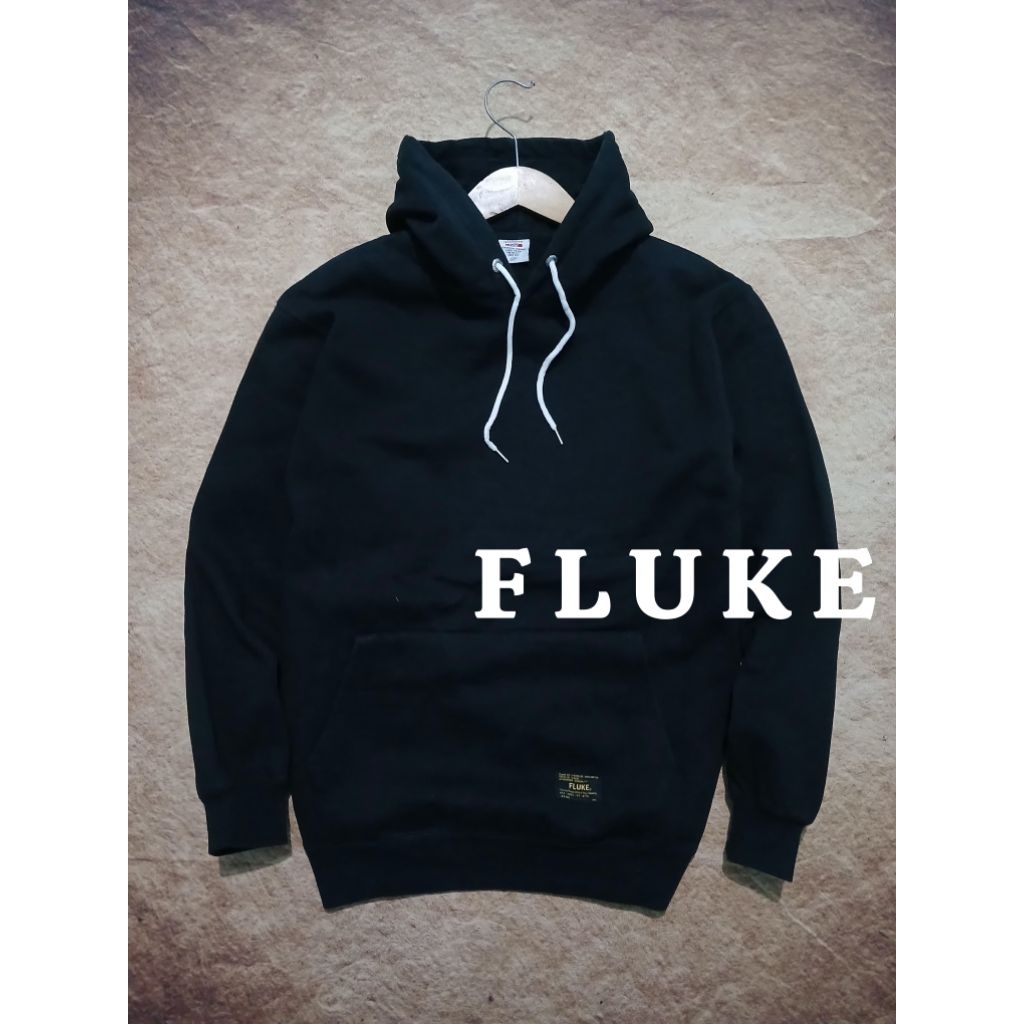 Hoodie keren FLUKE bahan tebal berat bekas pakai