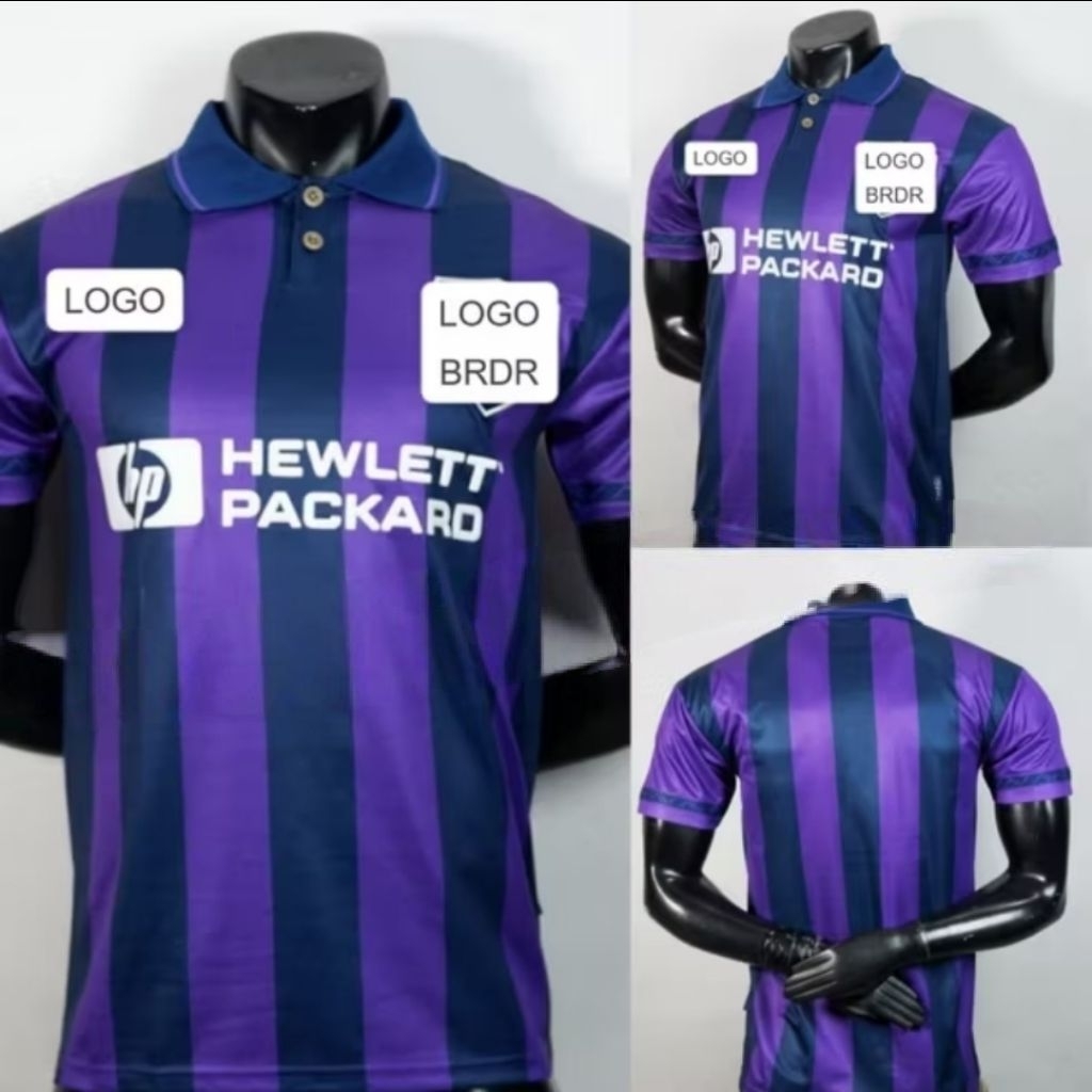 JERSEY BOLA RETRO TOTTENHAM HOTSPUR SPURS AWAY 1995 1996