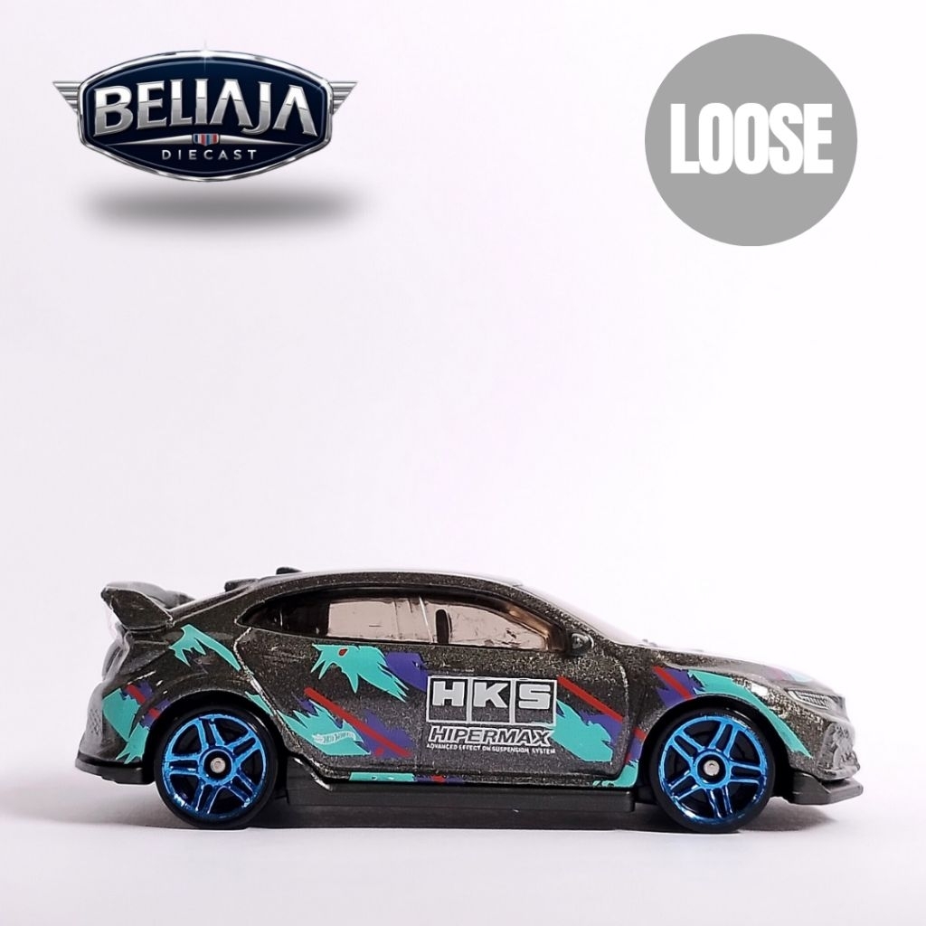 HOT WHEELS HONDA CIVIC TYPE R BLACK HKS LOOSE