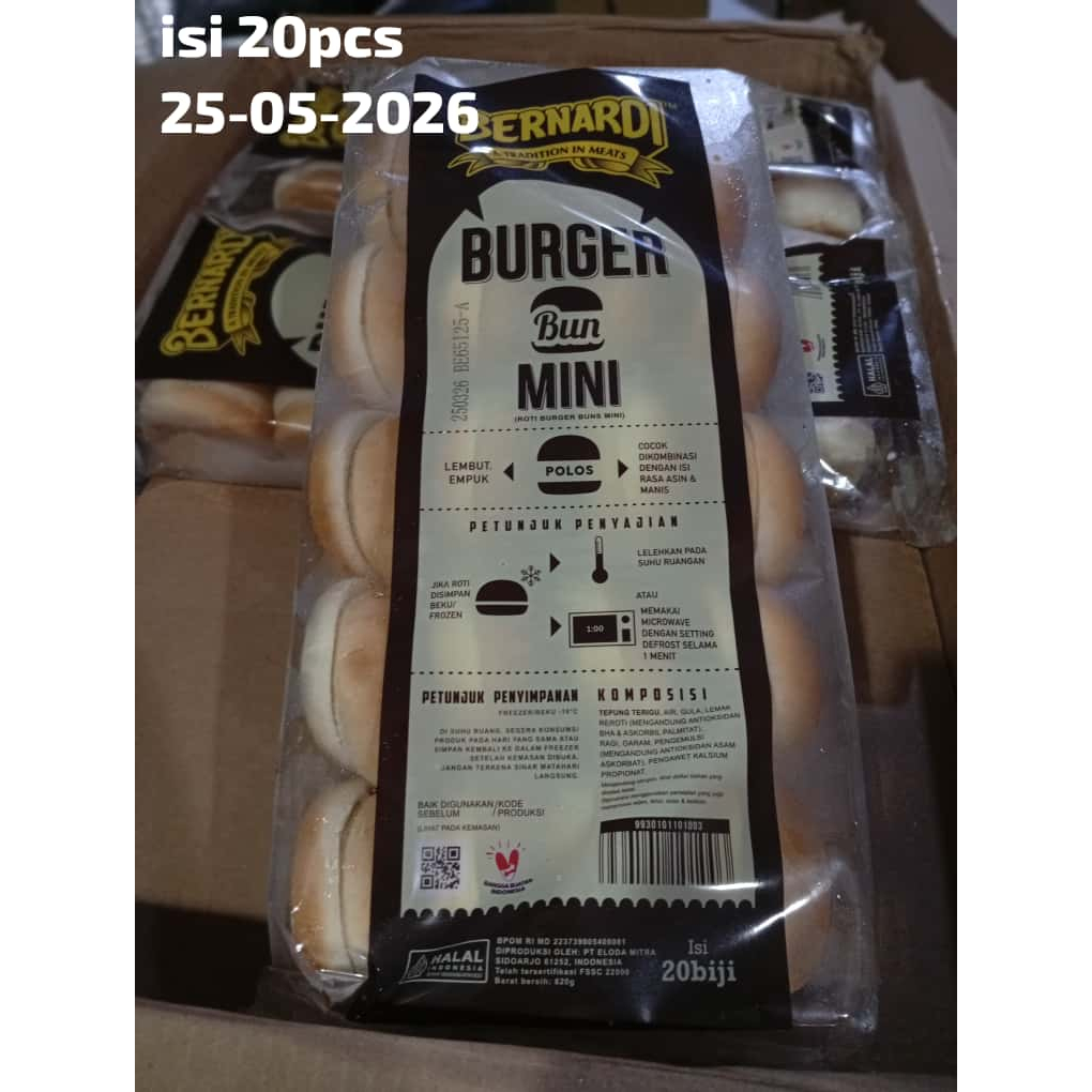 Roti Burger Bernardi Mini isi 20