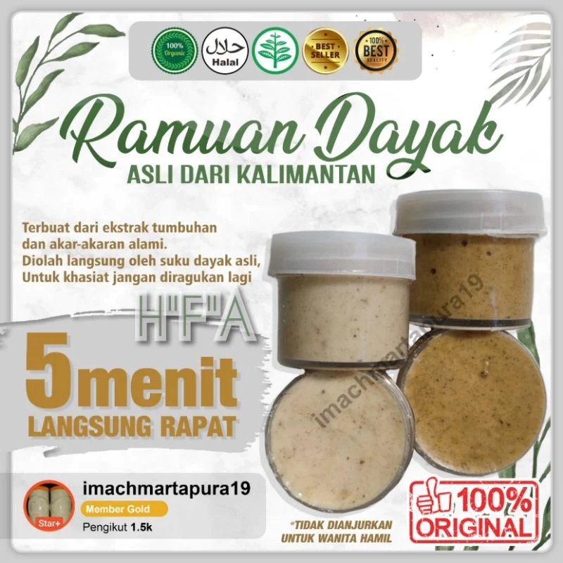 RAMUAN DAYAK PERAPAT MISS V | RAMUAN DAYAK HERBAL ASLI KALIMANTAN