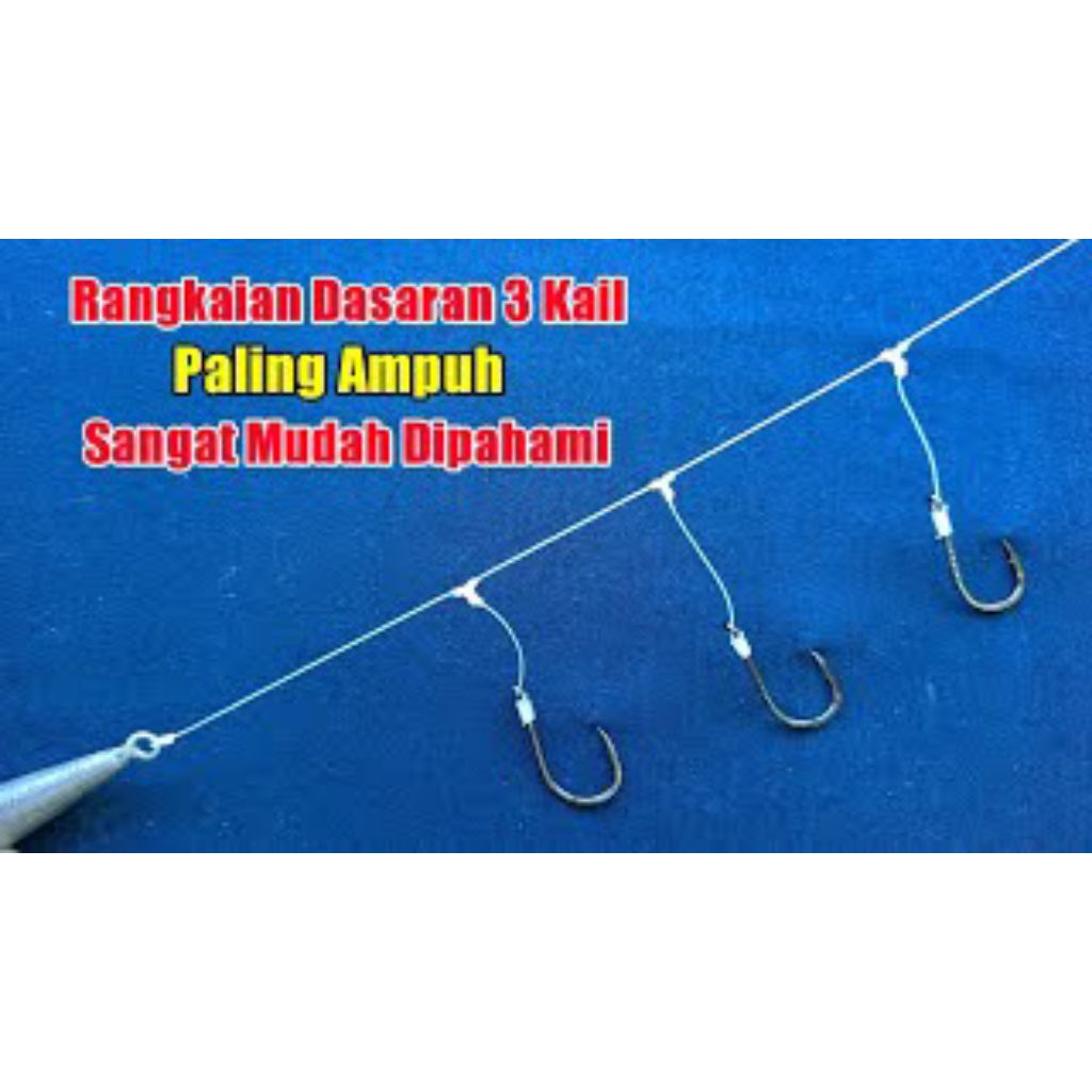 rangkaian kail dasaran isi 3 mata kail