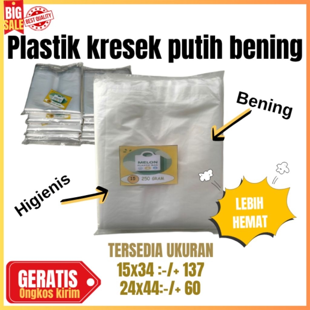 Kantong Plastik Kresek HD Bening 250 Gram