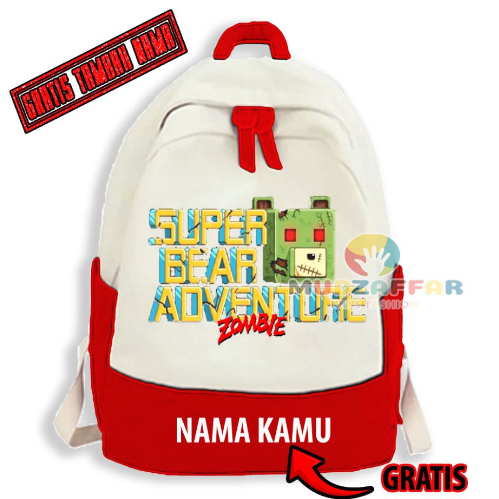 TAS RANSEL ANAK SUPER BEAR ADVENTURE ZOMBIE TAS RANSEL ANAK SEKOLAH SUPER BEAR ADVENTURE ZOMBIE