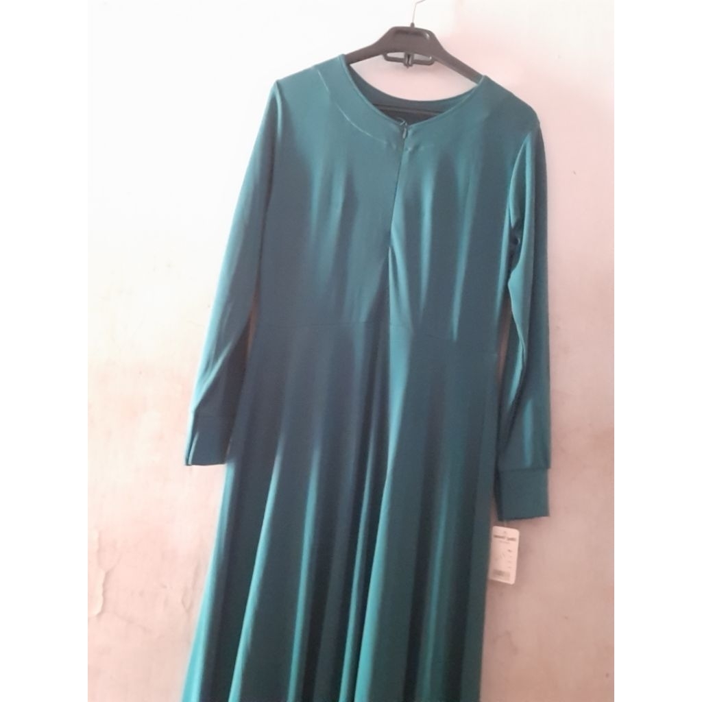 Gamis polos jersey tebal dan lembut