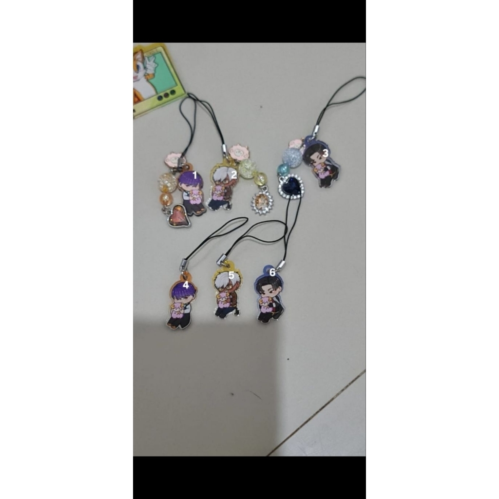 phone strap obey me, lucifer, mammon, leviathan (sisaan cf)