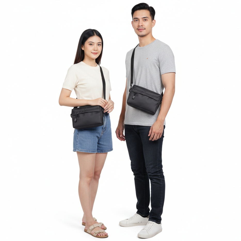 Tas 3in1 Bimo Premium – Tas Selempang , Handbag & Pouch Serbaguna Anti Air
