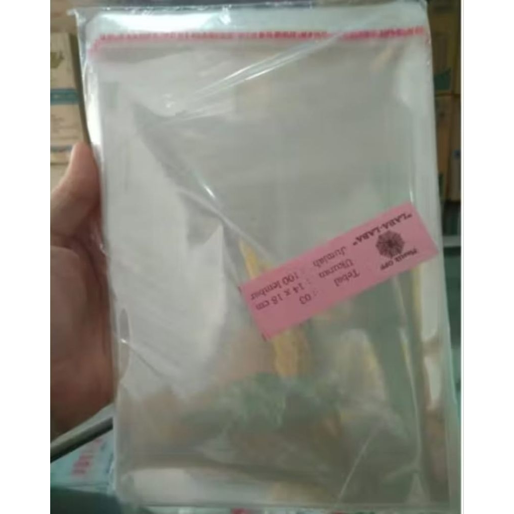 Plastik OPP 14 x 18 cm Tebal 03