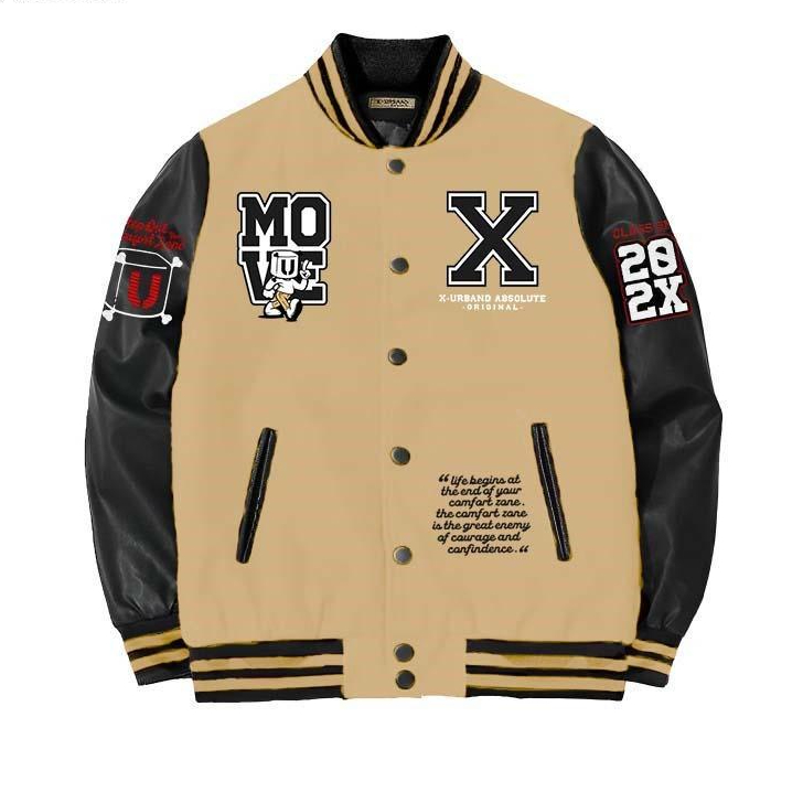 SimplyGoods Jaket Varsity Baseball Kasual Universitas / X Urban Absolute Jaket olahraga baseball ret