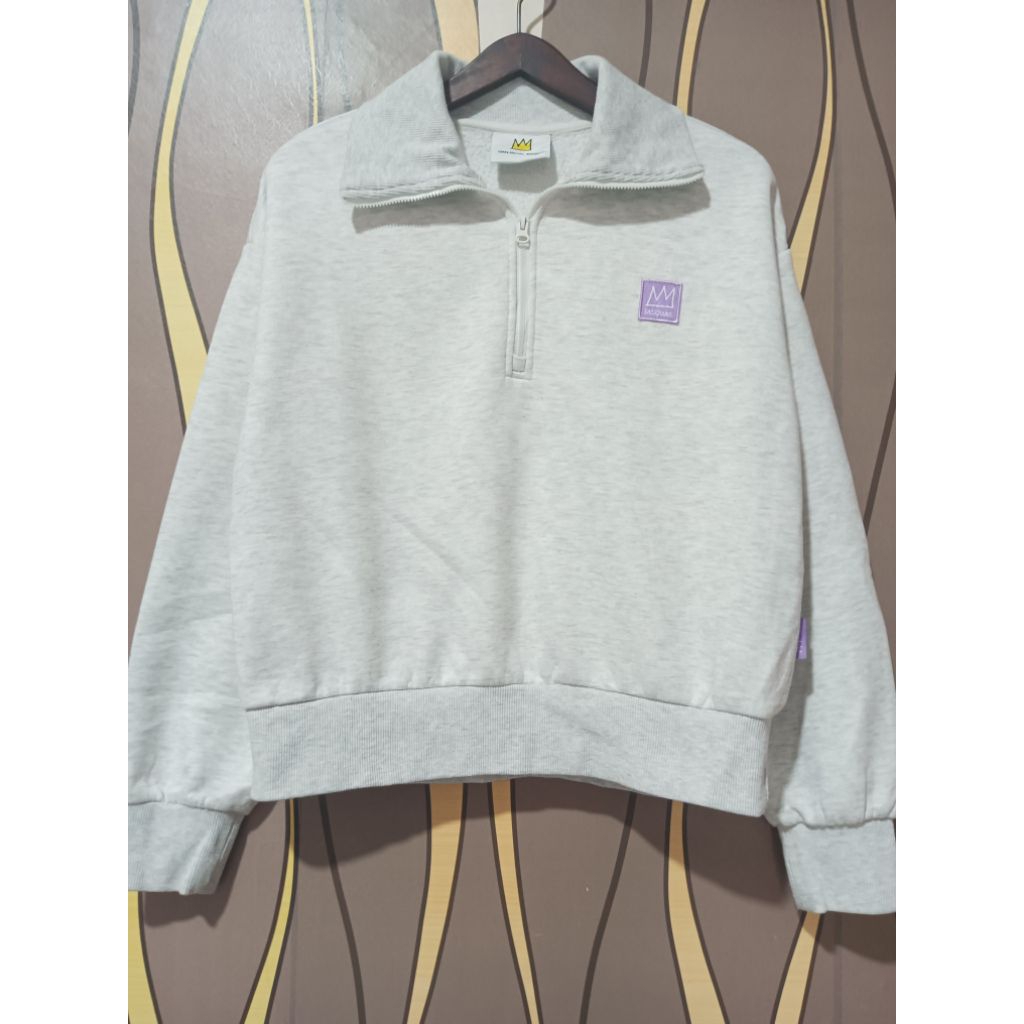 JMB Halfzip Semi Crop Wanita Second