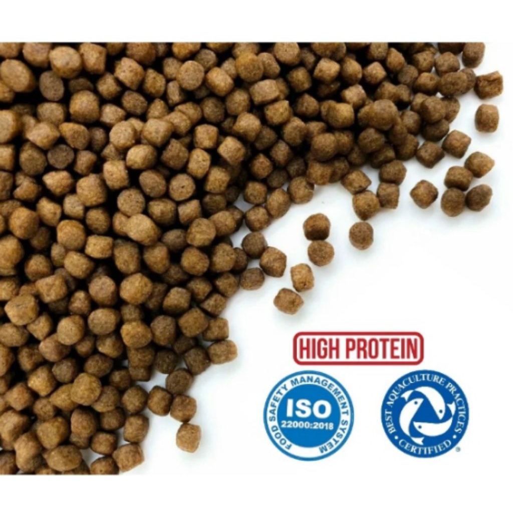 Pakan ikan apung berkualitas protein tinggi 1KG lele, nila, gurame, bandeng, ikan mas