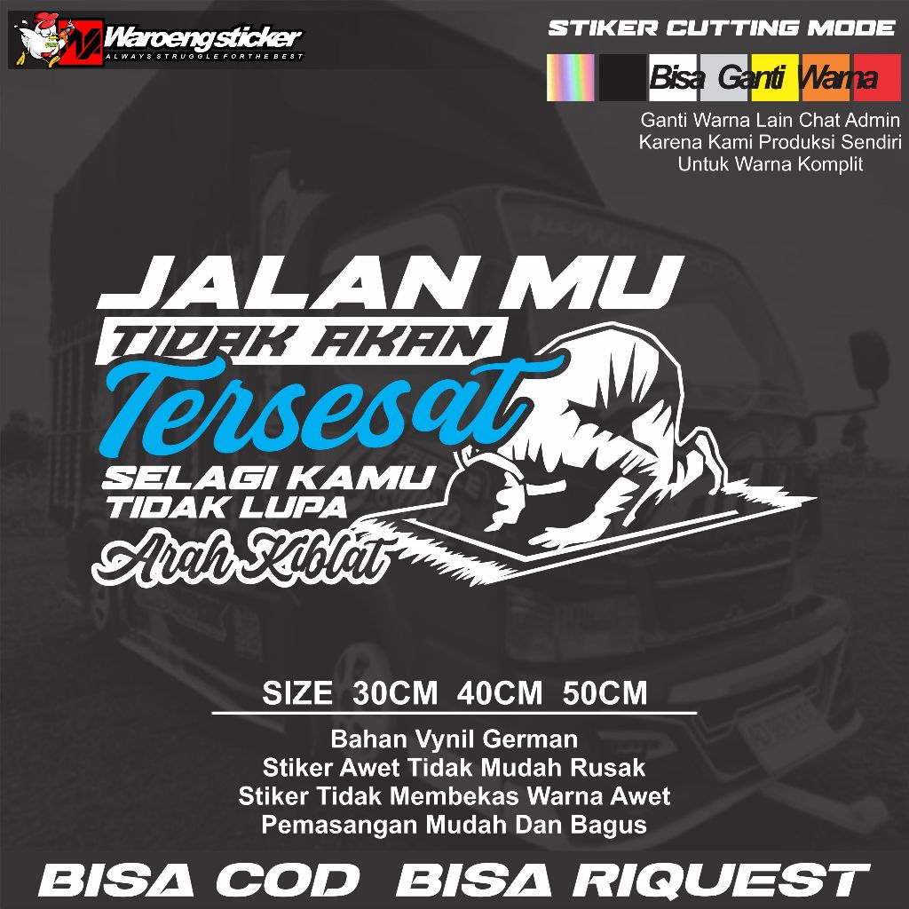 Stiker Mobil Truck Picup Tahan Air 4-5 Thn || Stiker Kaca Kendaraan Pilihan Warna sticker kaca truck