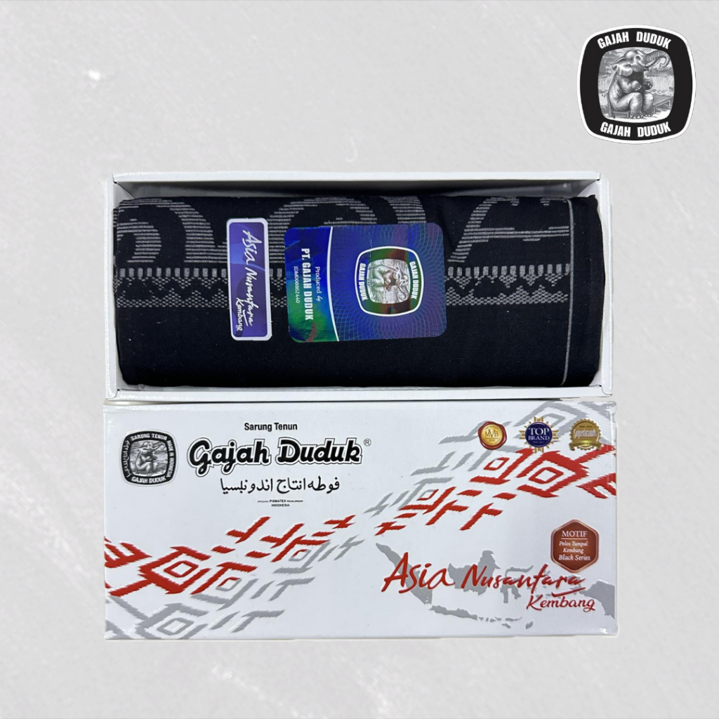 Sarung Gajah Duduk Hitam Motif