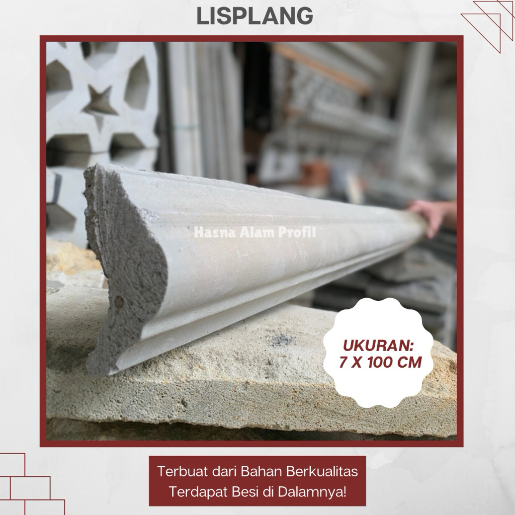 Lisplang Beton 7 x 100 cm – Lis Profil Rumah, Lis Profil Beton, Dekorasi Bangunan