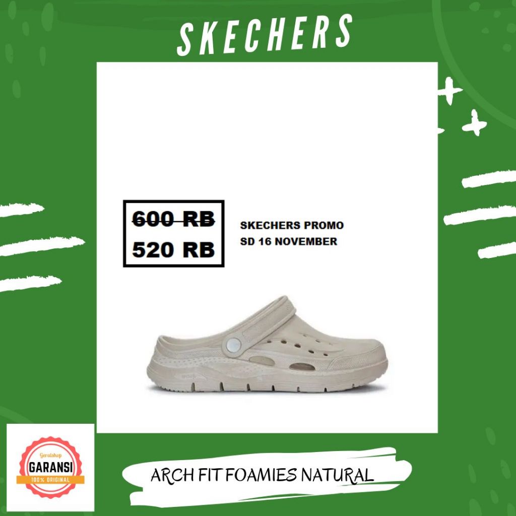 Sandal skechers pria 100% original ARCH FIT FOAMIES
