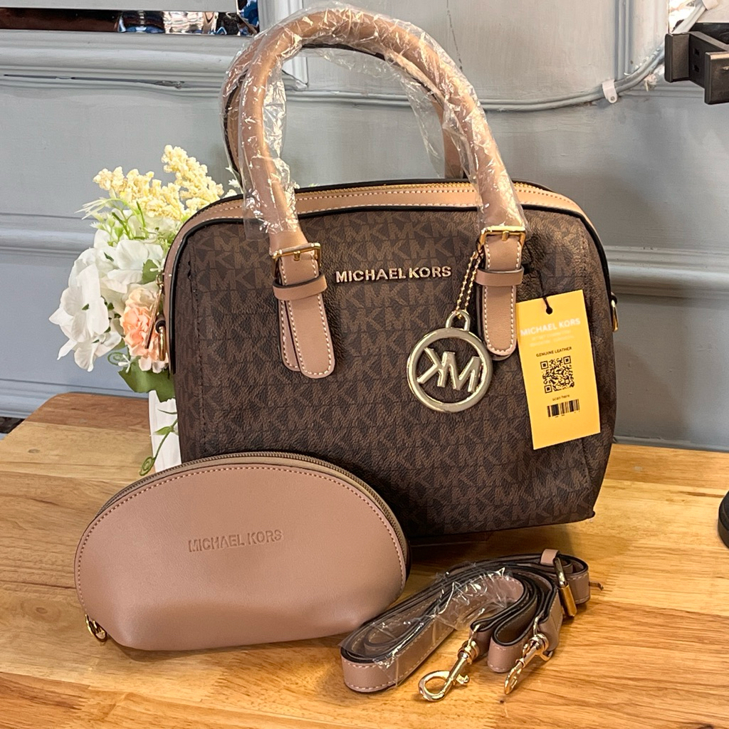 tas wanita mk spedy warna khaki bahan premium