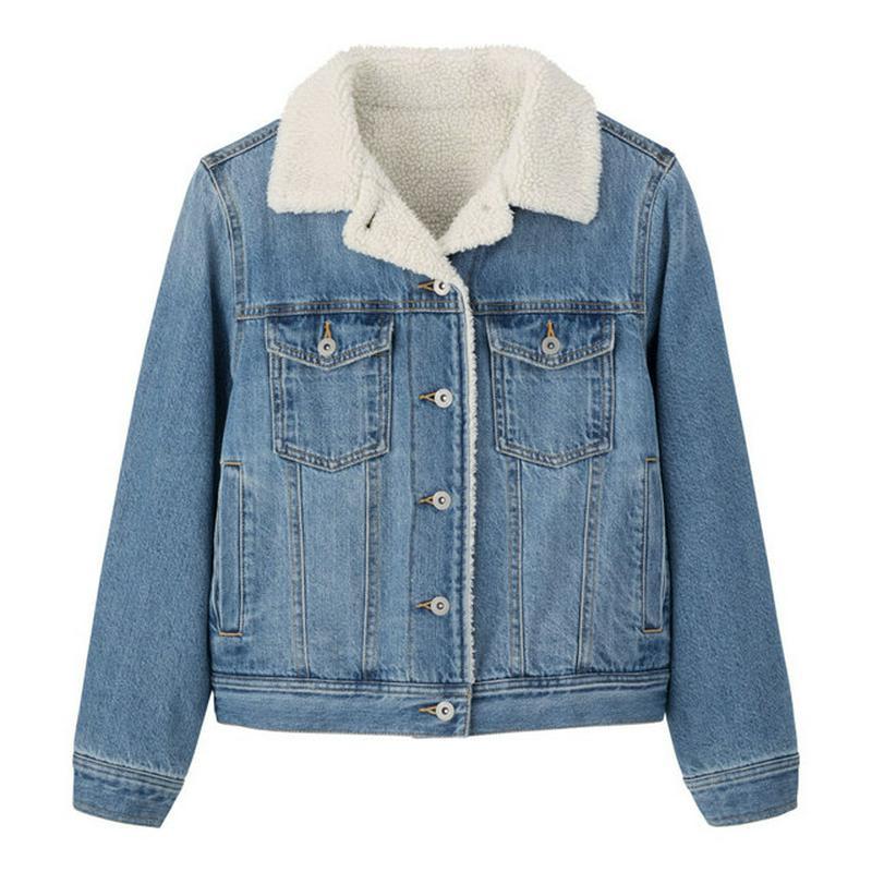 GU Global Uniqlo Sherpa Denim Jacket