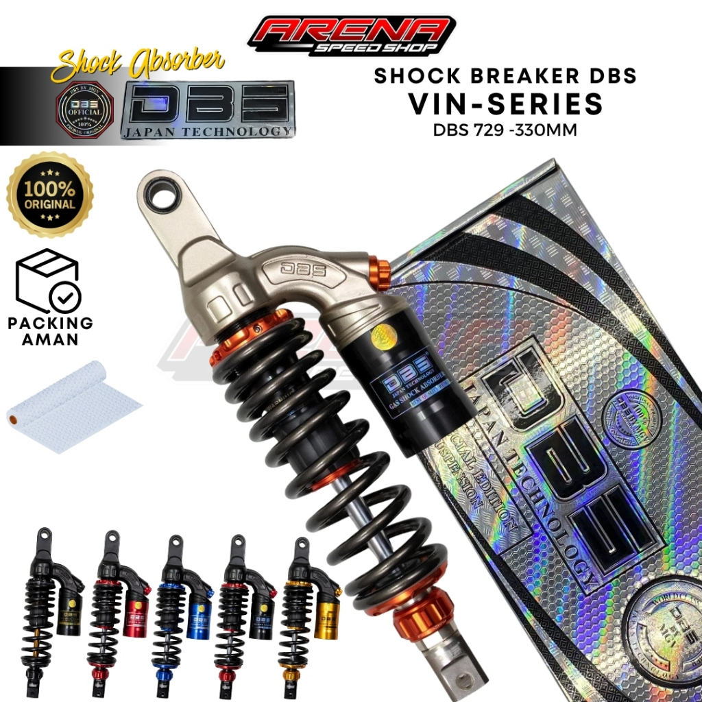 DBS ShockBreaker VIN-SERIES 729 330mm - Shock Breaker Tabung 330mm Vario 125 150 Original DBS